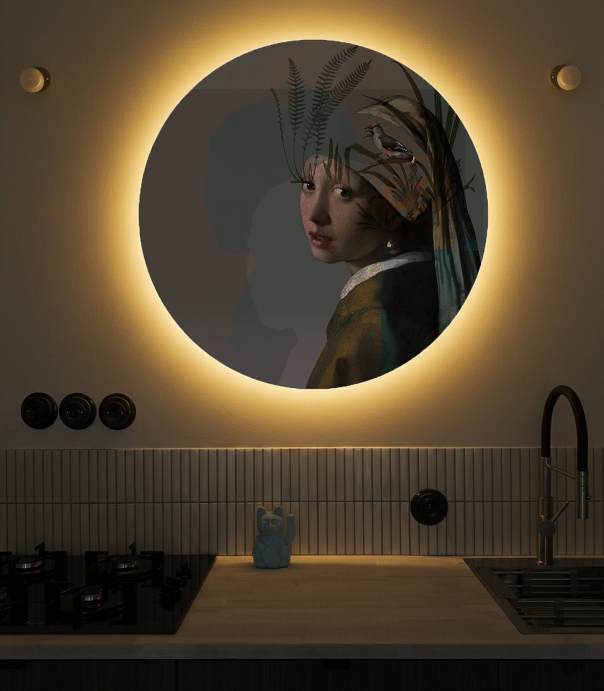 Dots Lighting Nature girl with the pearl - Wallcolors®