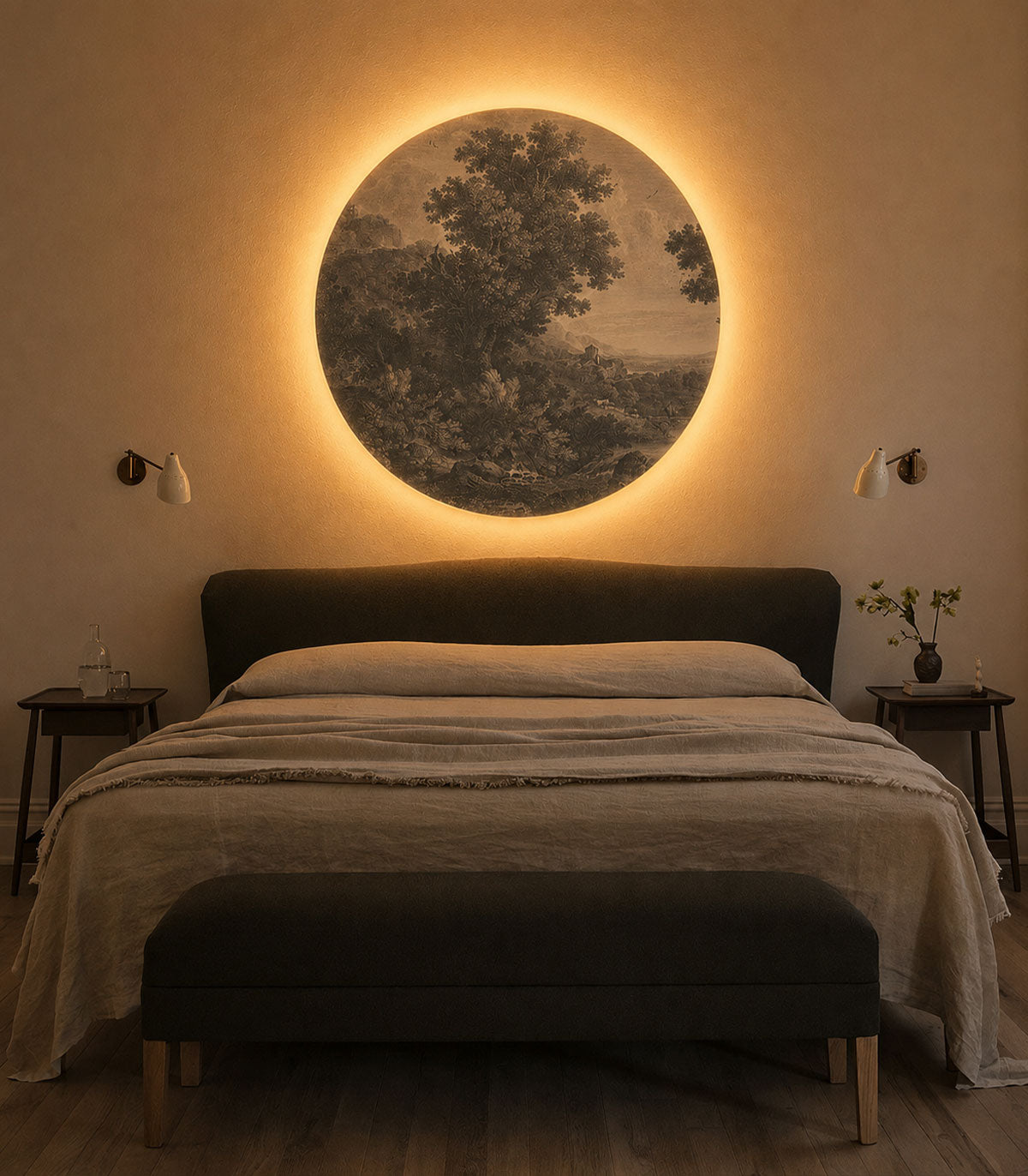 Dots Lighting Picturesque Valley of Serenity