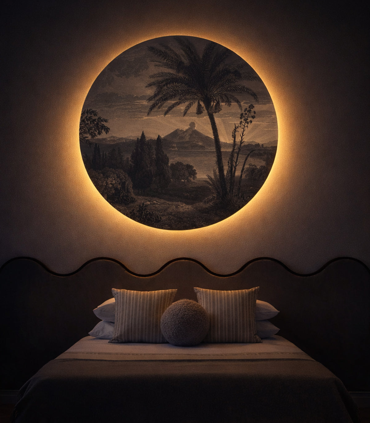 Dots Lighting Tropischer Vulkanblick blau