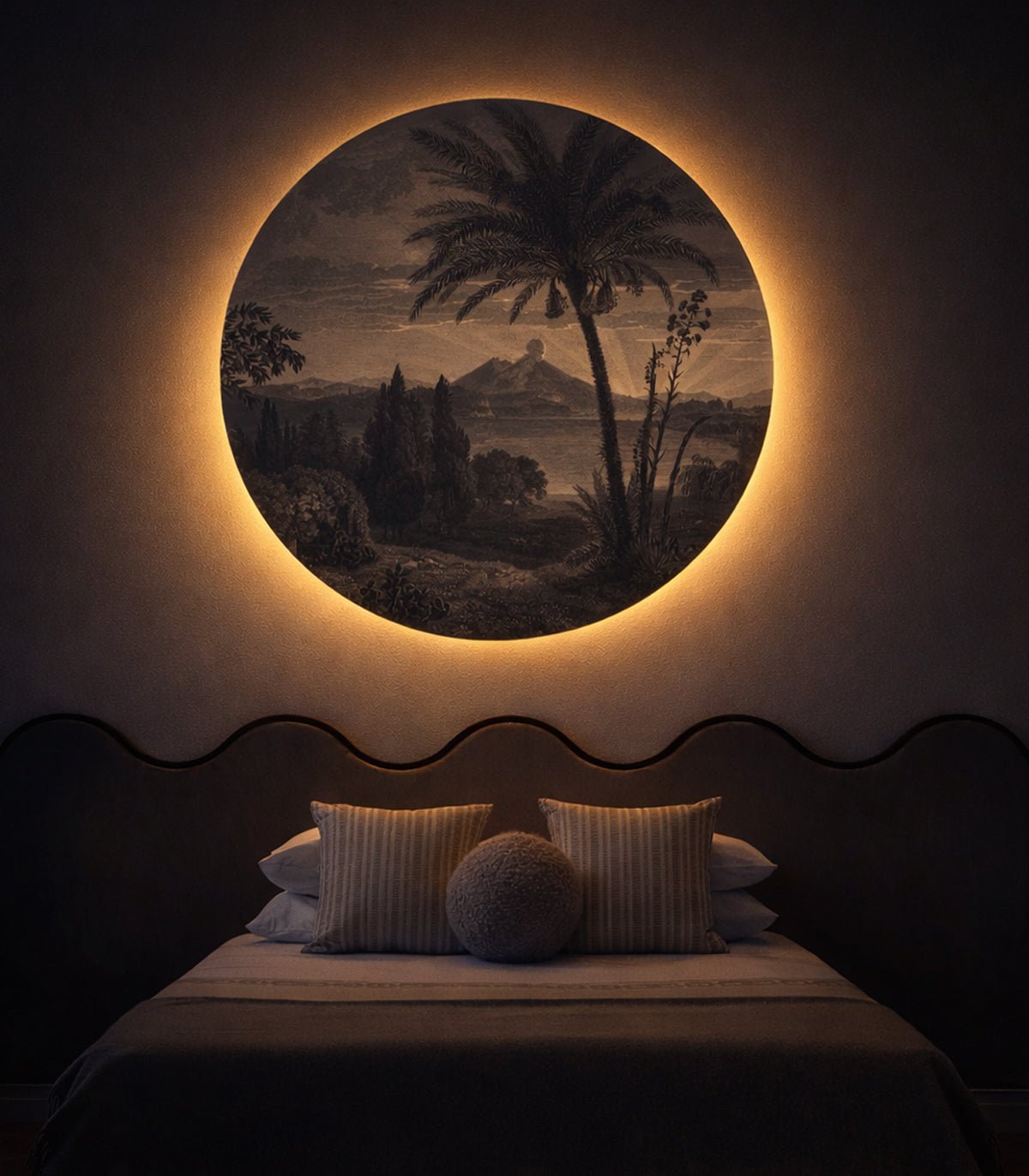 Dots Lighting Tropical Volcano Vista blue - Wallcolors®