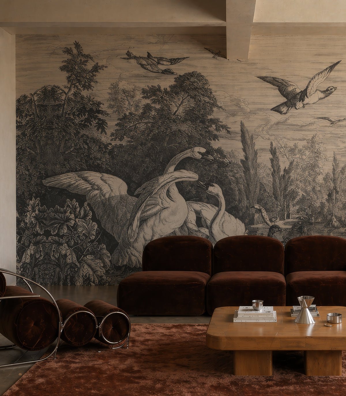 Tapeta Black swans - Wallcolors®