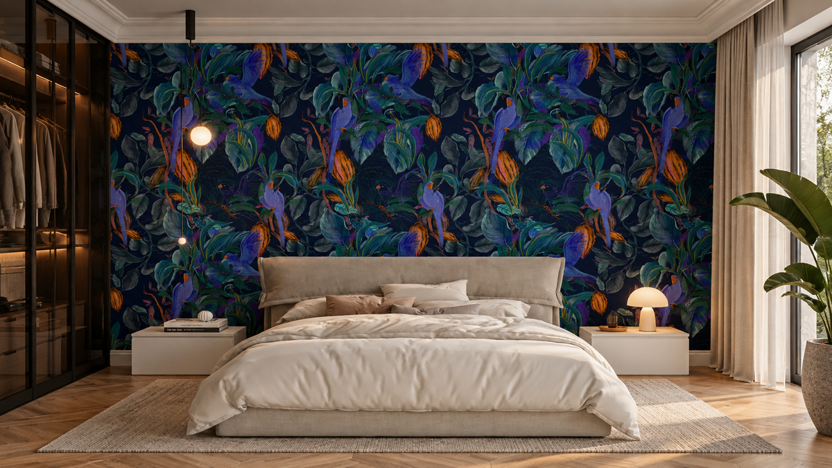 Wallpaper Blue Parrots