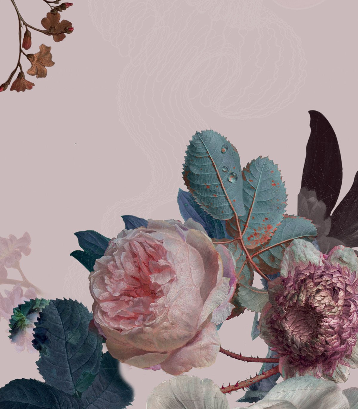 Tapeta Blush Garden Pink - Wallcolors®