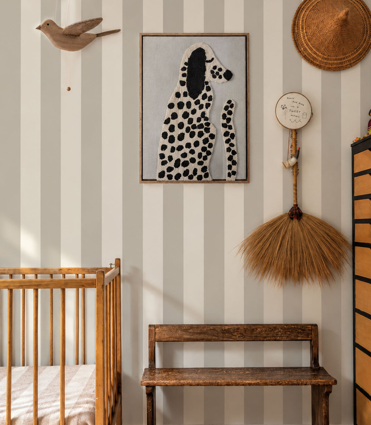 Tapete Bold Stripe Ash