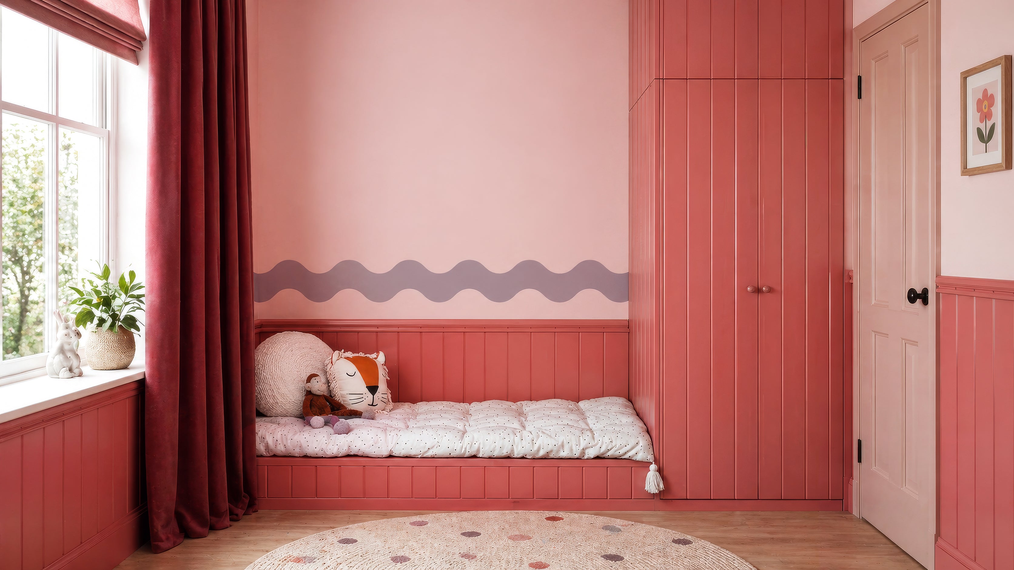 Border Double Wave Calm Dusty Lavender