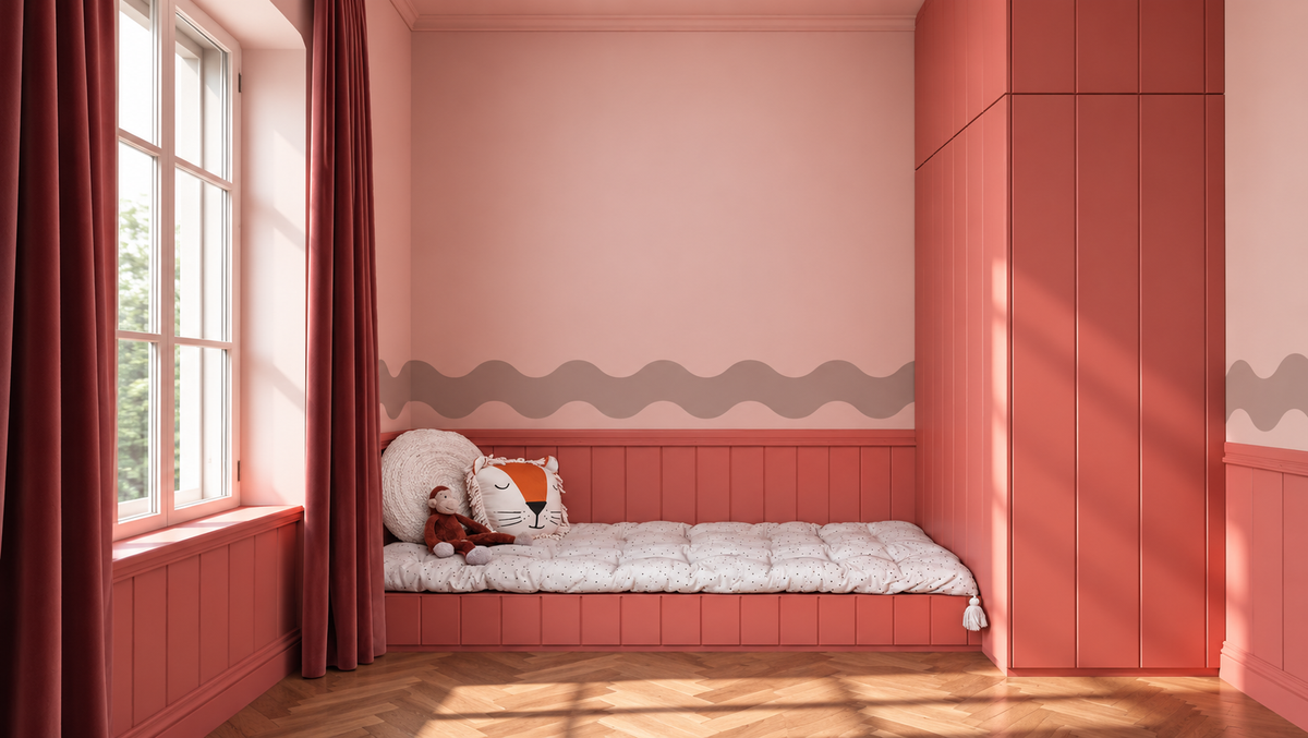 Papel pintado Border Double Wave Calm Warm Taupe