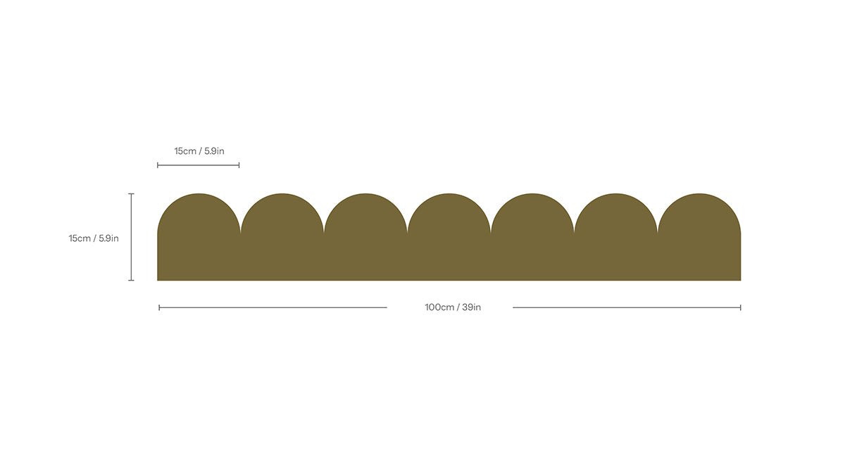 Border Seashell Golden Brown - Wallcolors®
