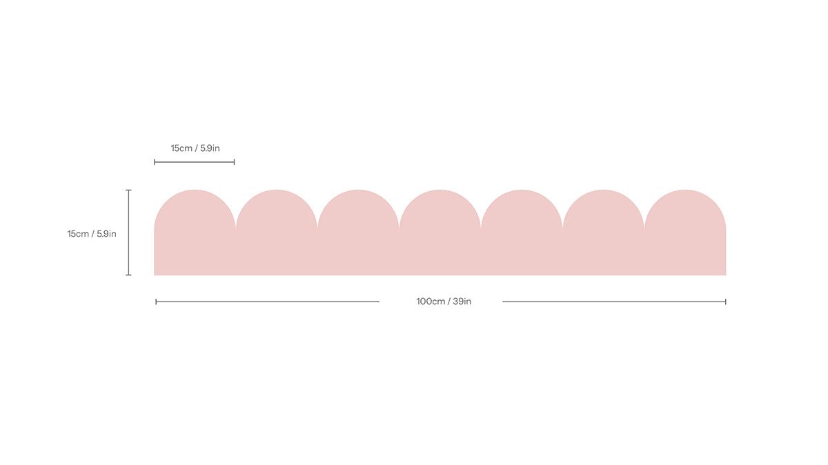Border Seashell Peach Blush - Wallcolors®