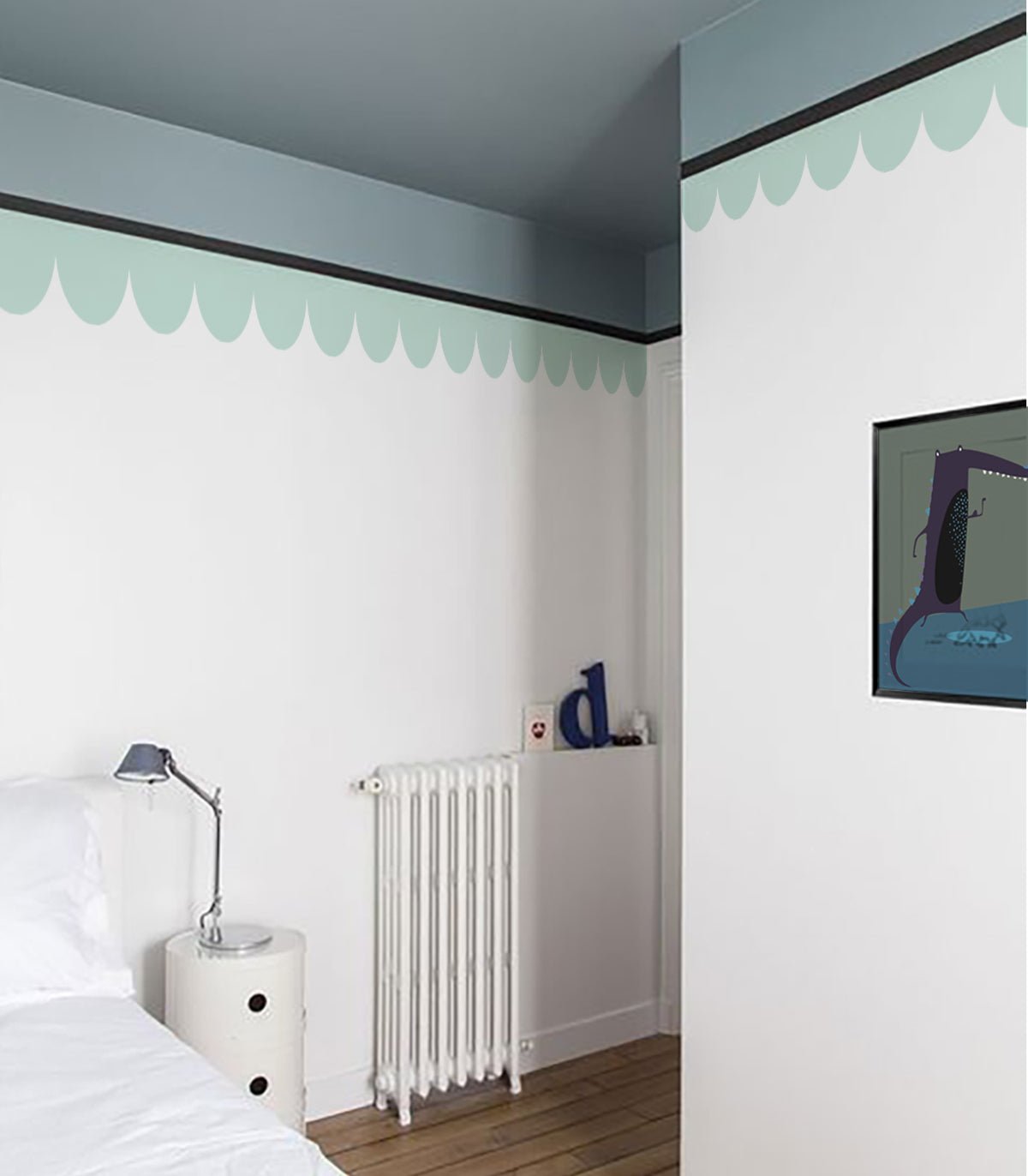 Border Seashell Soft Mint - Wallcolors®