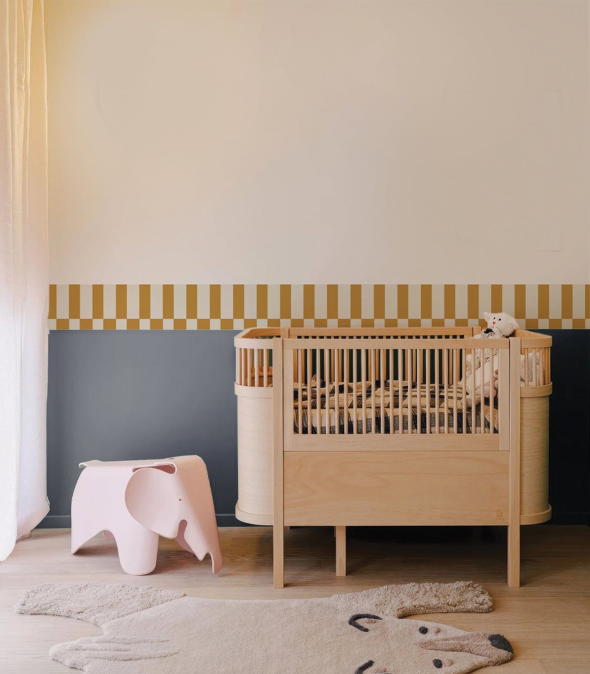 Border Tetris Play Golden Mustard - Wallcolors®