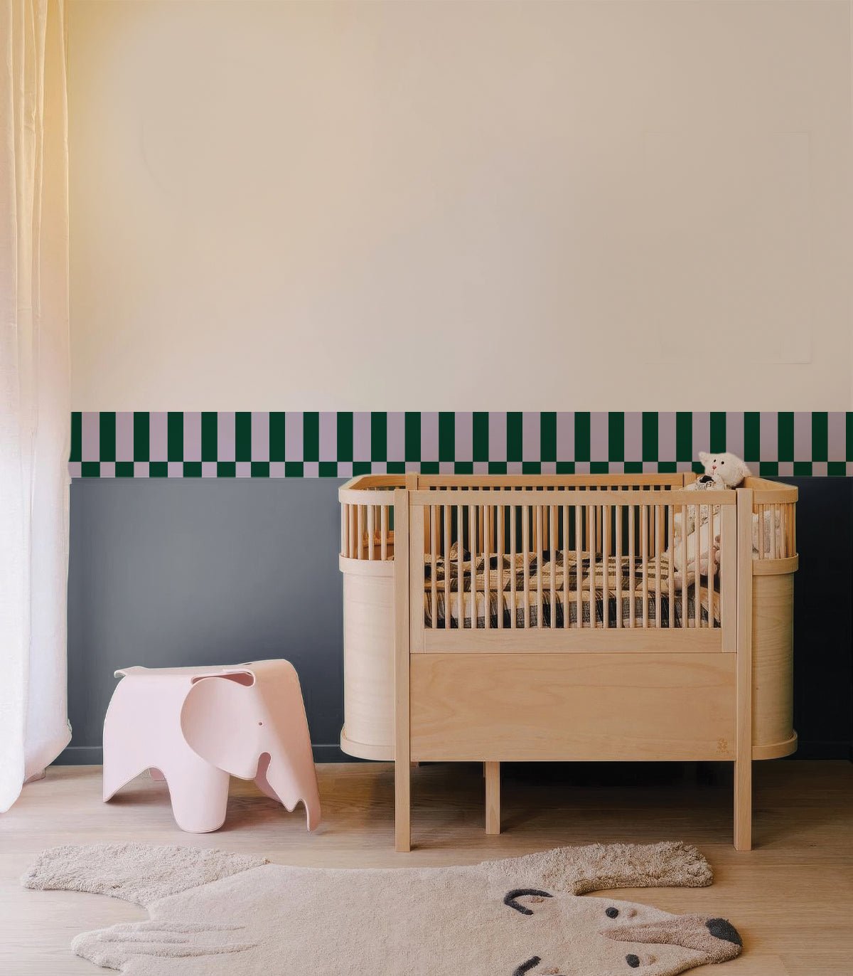 Border Tetris Play Muted Sage - Wallcolors®