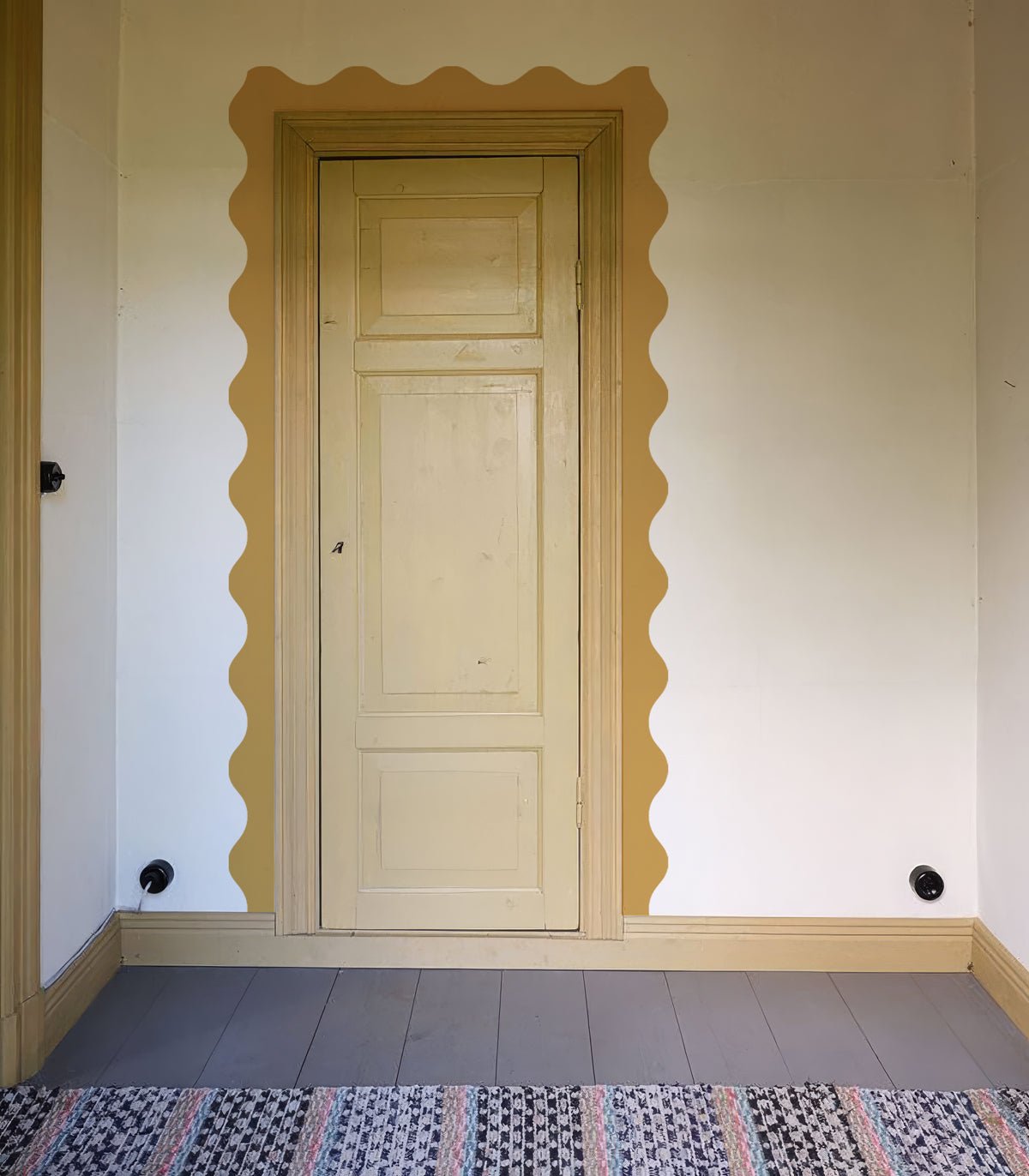 Border Waves Warm Mustard - Wallcolors®