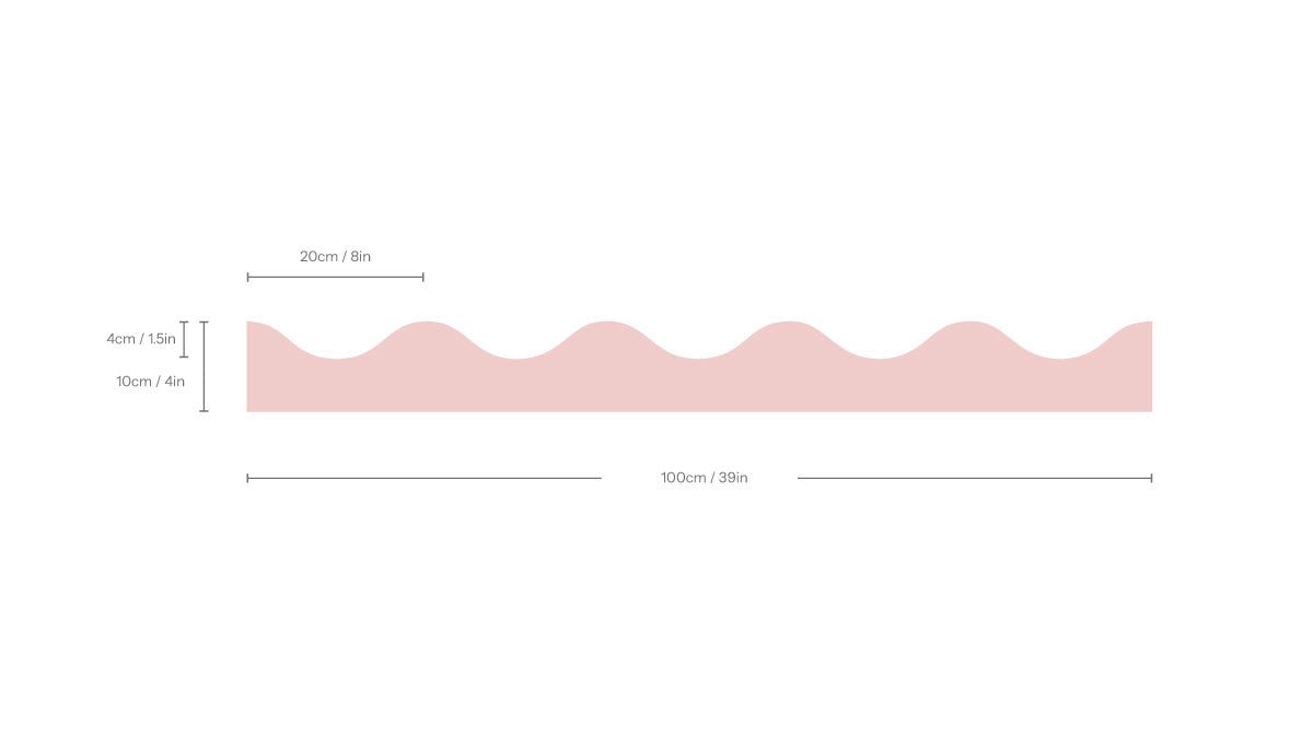 Border Waves Dusty Rose - Wallcolors®