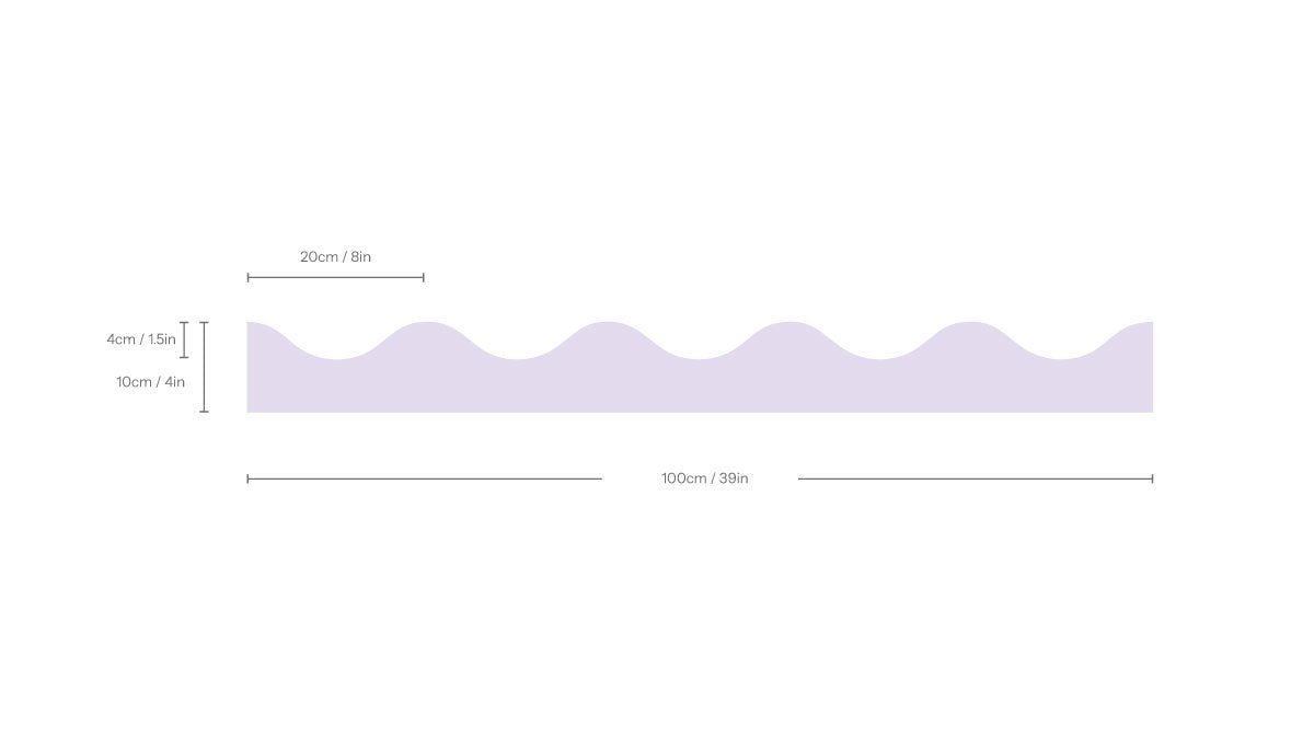 Border Waves Pale Lavender - Wallcolors®