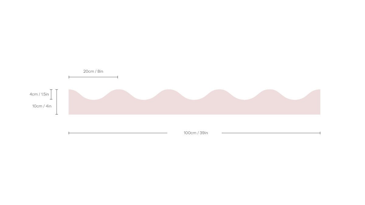 Border Waves Soft Blush - Wallcolors®