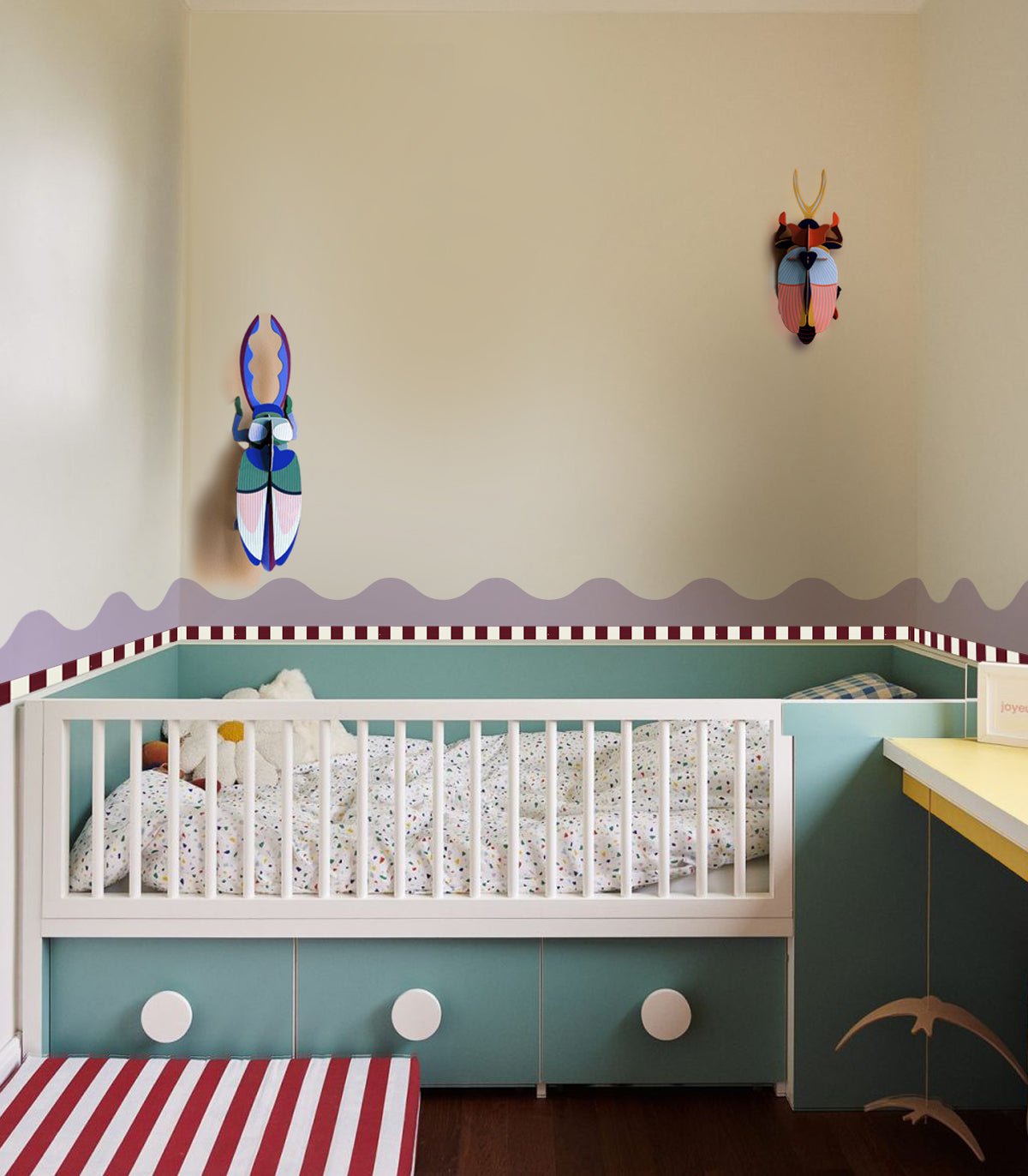 Border Waves Play Soft Lilac - Wallcolors®