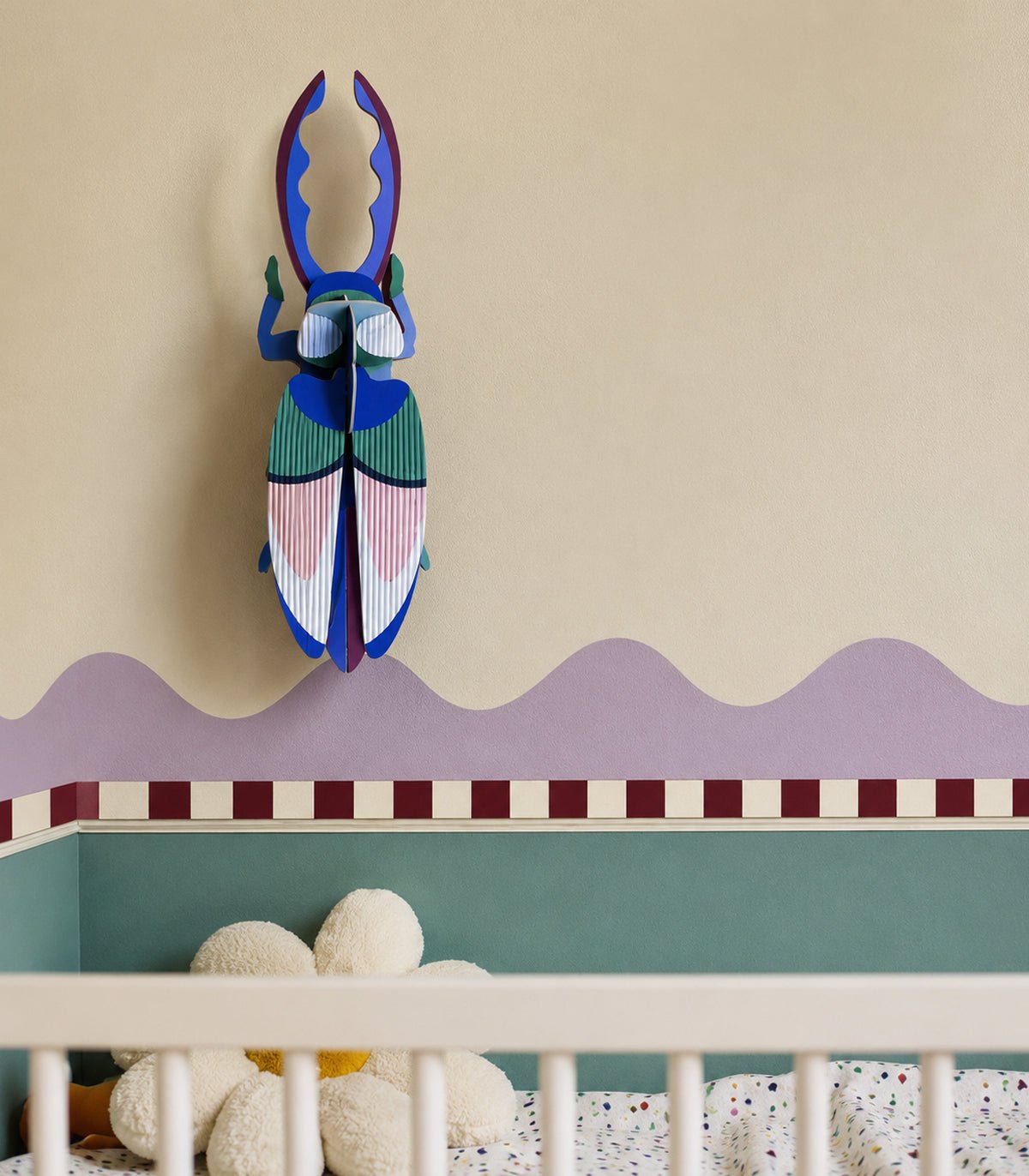 Border Waves Play Soft Lilac - Wallcolors®