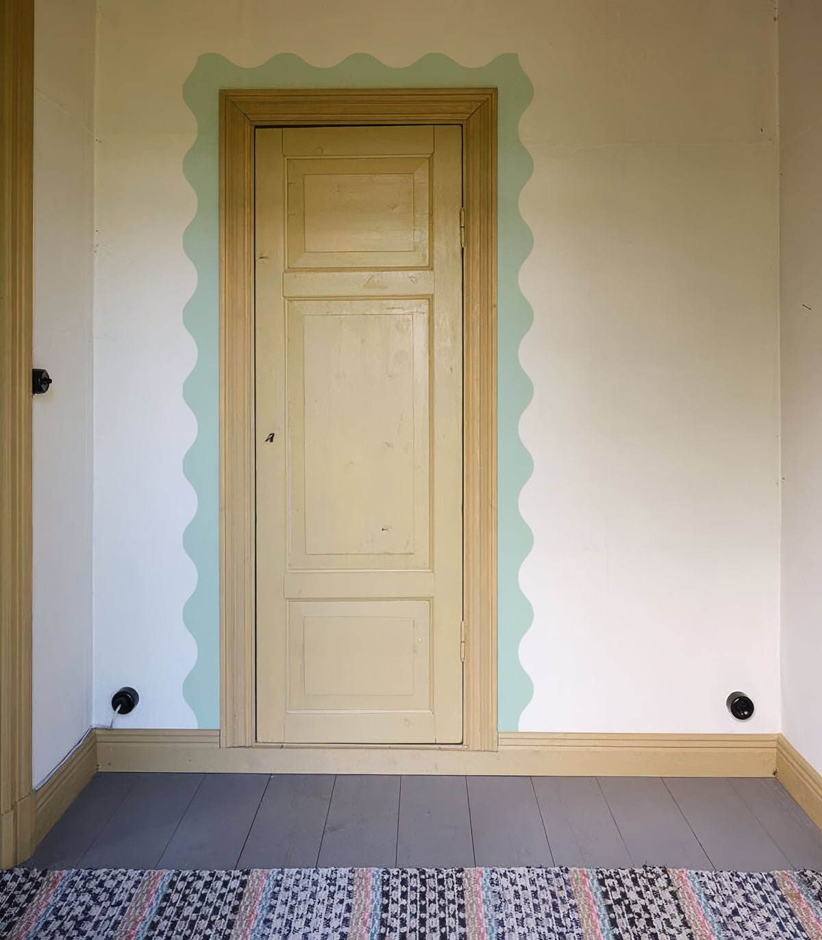 Border Waves Soft Mint - Wallcolors®