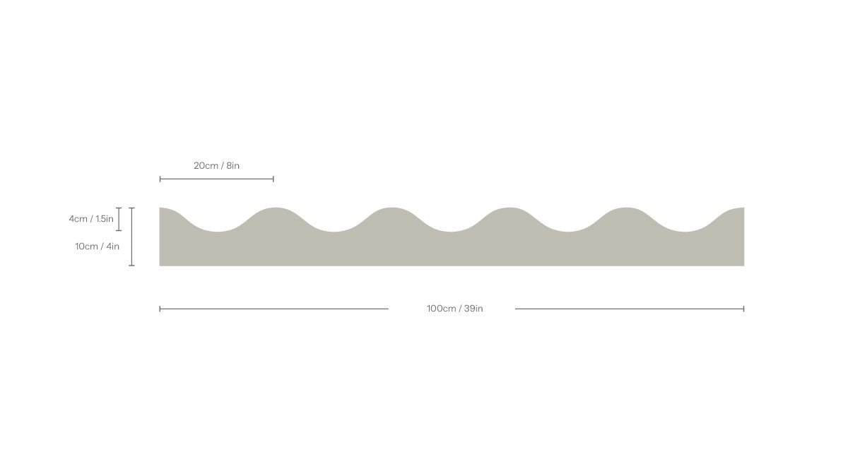 Border Waves Warm Greige - Wallcolors®