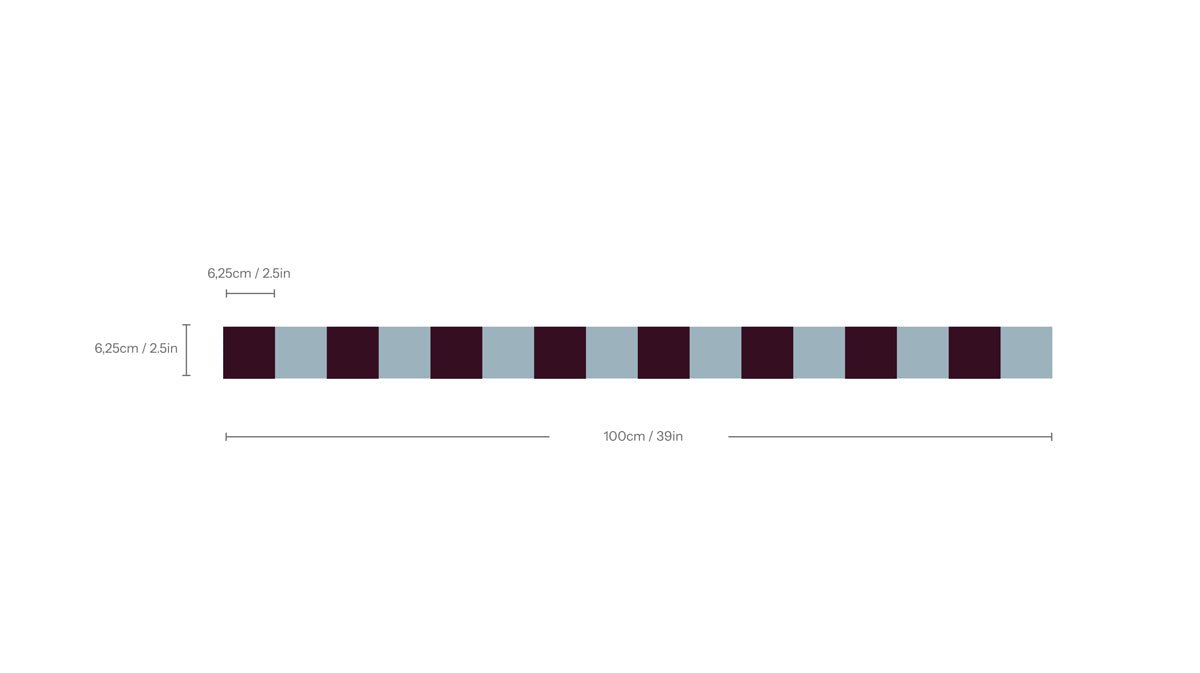 Border Square Deep Burgundy - Wallcolors®
