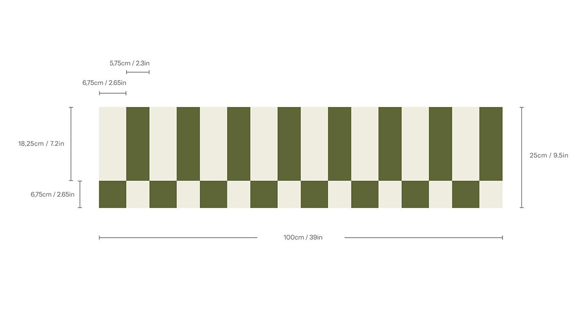 Border Tetris Play Classic Olive - Wallcolors®