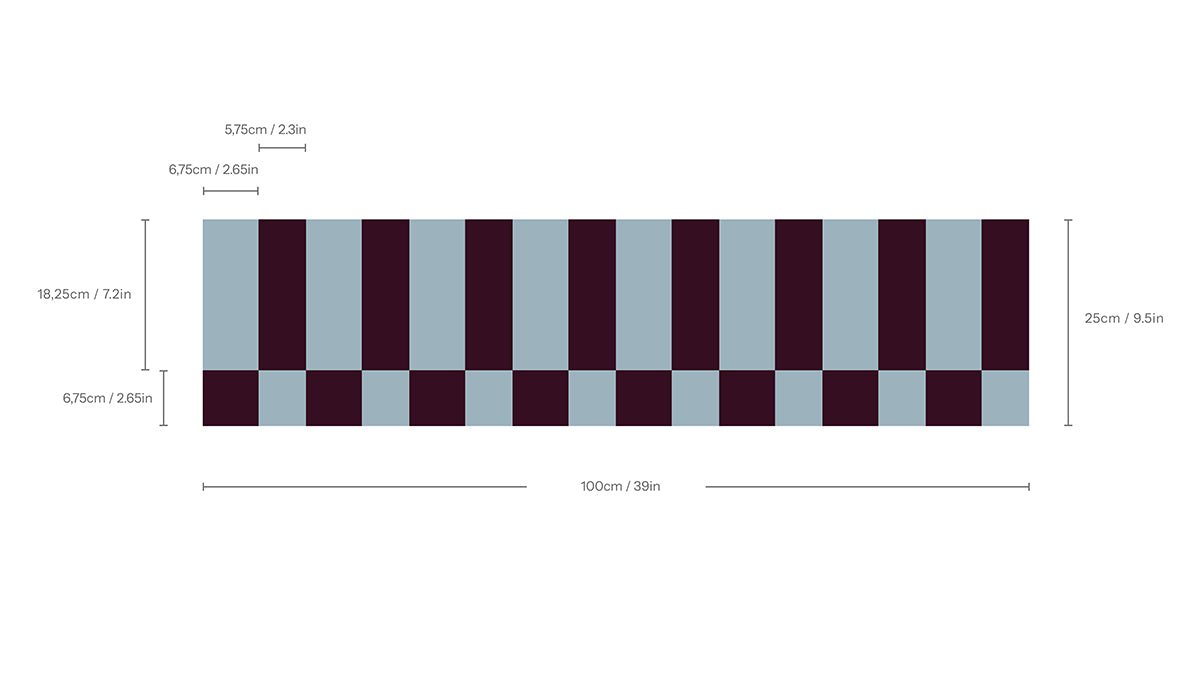 Border Tetris Deep Plum - Wallcolors®