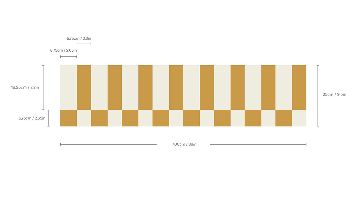 Border Tetris Play Golden Mustard - Wallcolors®