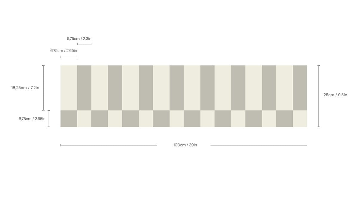 Border Tetris Play Light Greige - Wallcolors®