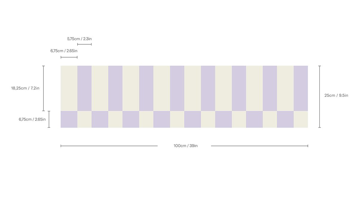 Border Tetris Play Lilac - Wallcolors®