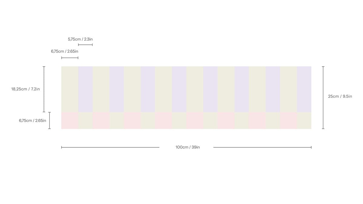 Border Tetris Misty Lavender - Wallcolors®