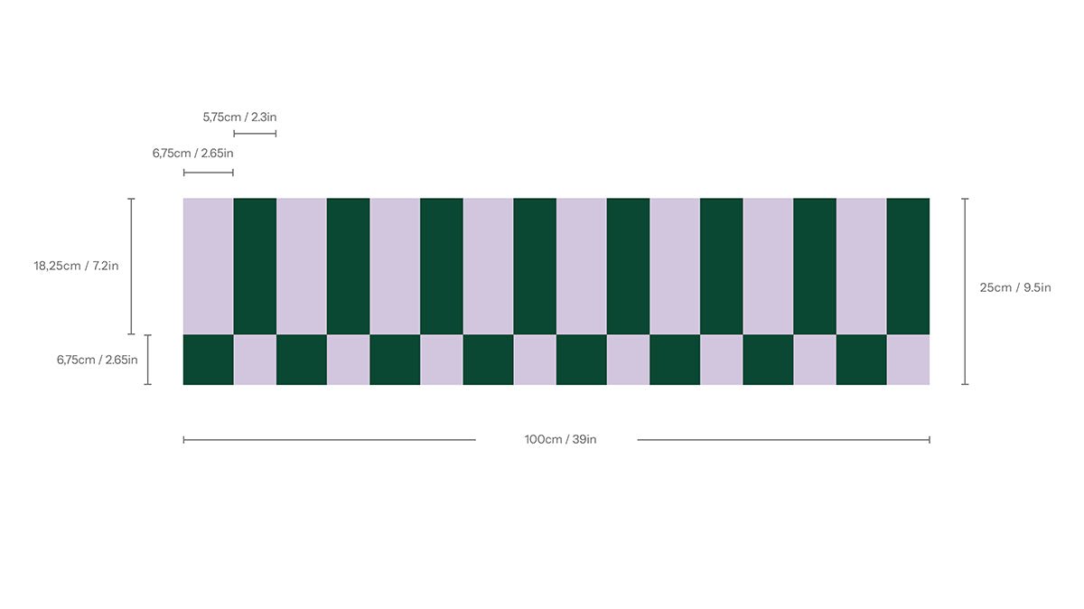 Border Tetris Play Muted Sage - Wallcolors®