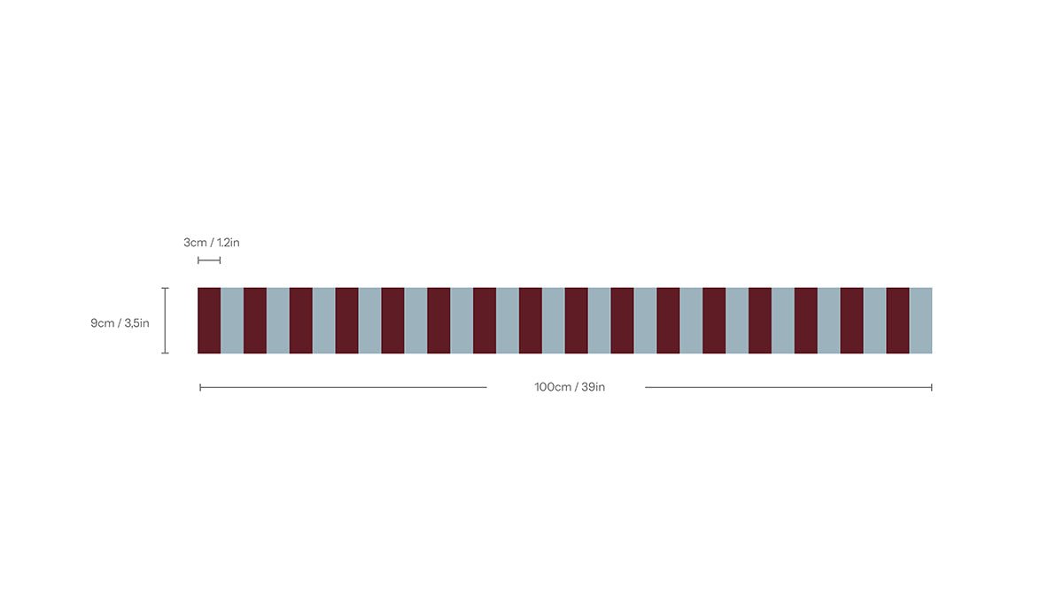 Border Stripe Burgundy - Wallcolors®