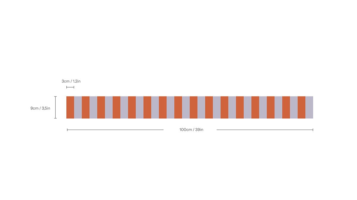 Border Stripe Terracotta - Wallcolors®