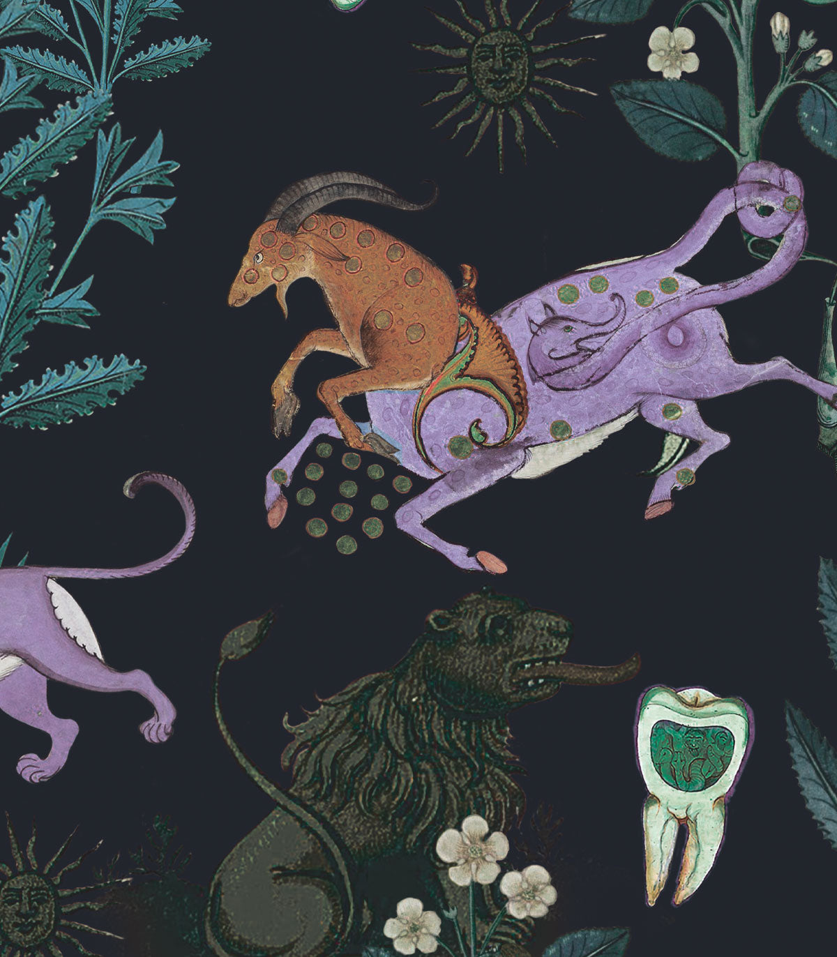 Tapeta Botanic Beast Purple