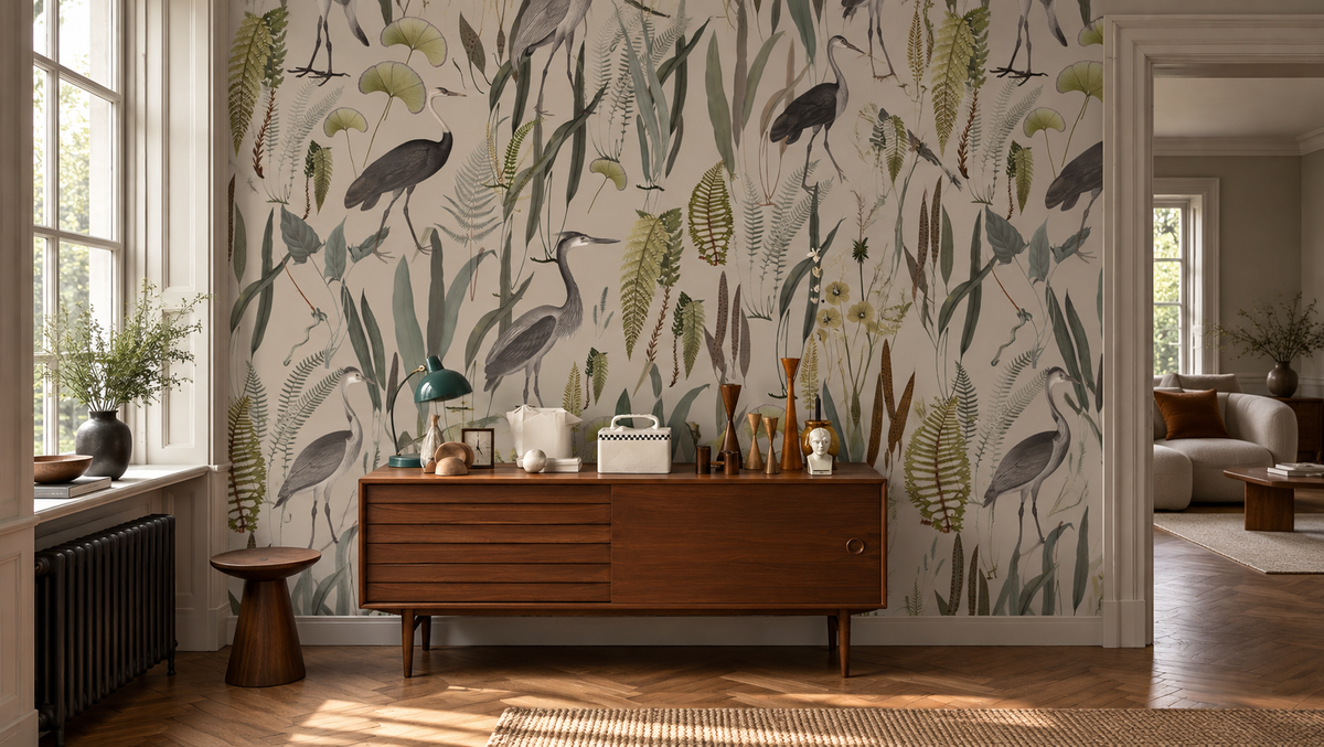 Wallpaper Calm Heron Beige