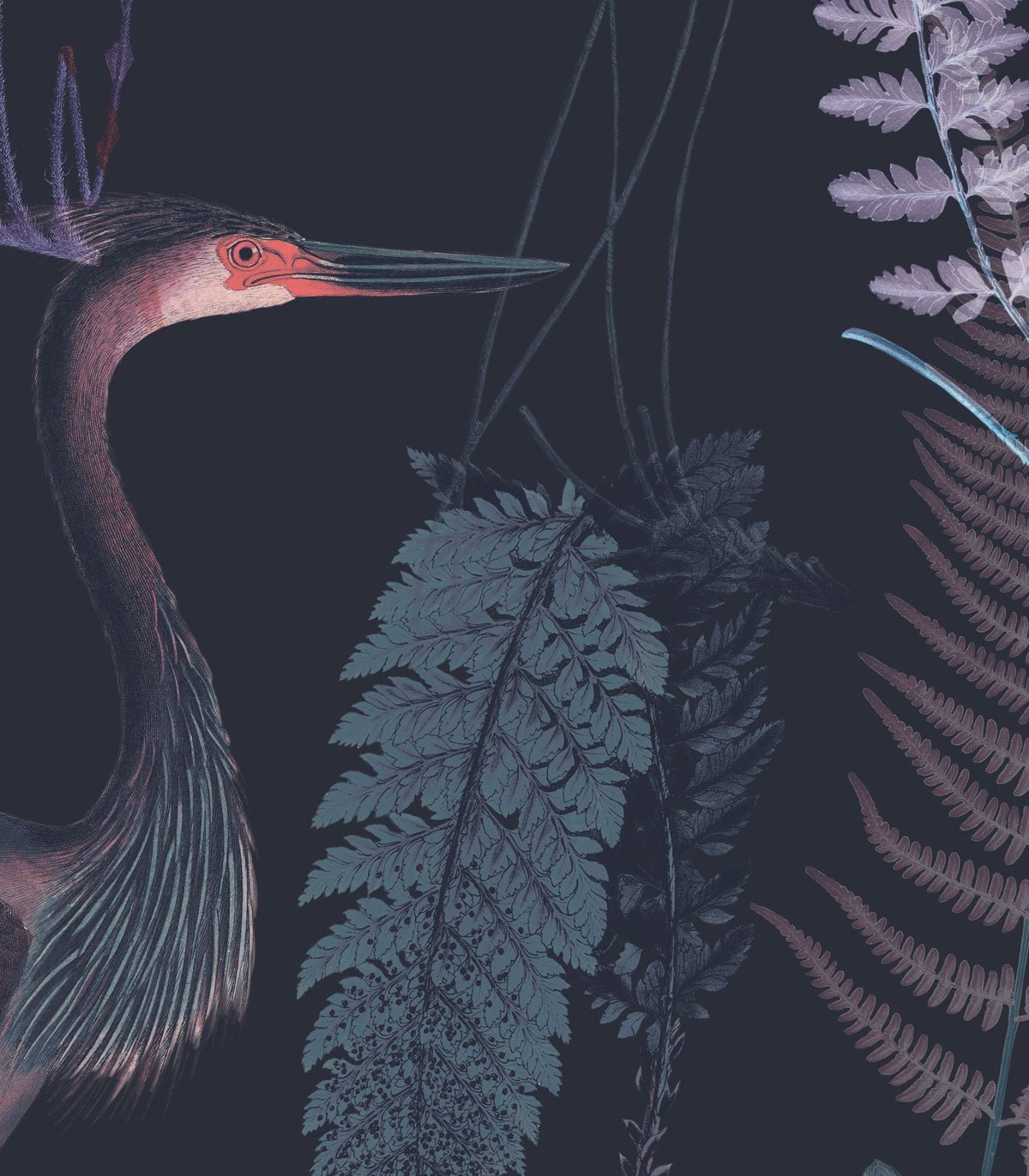 Tapeta Calm Heron Purple - Wallcolors®