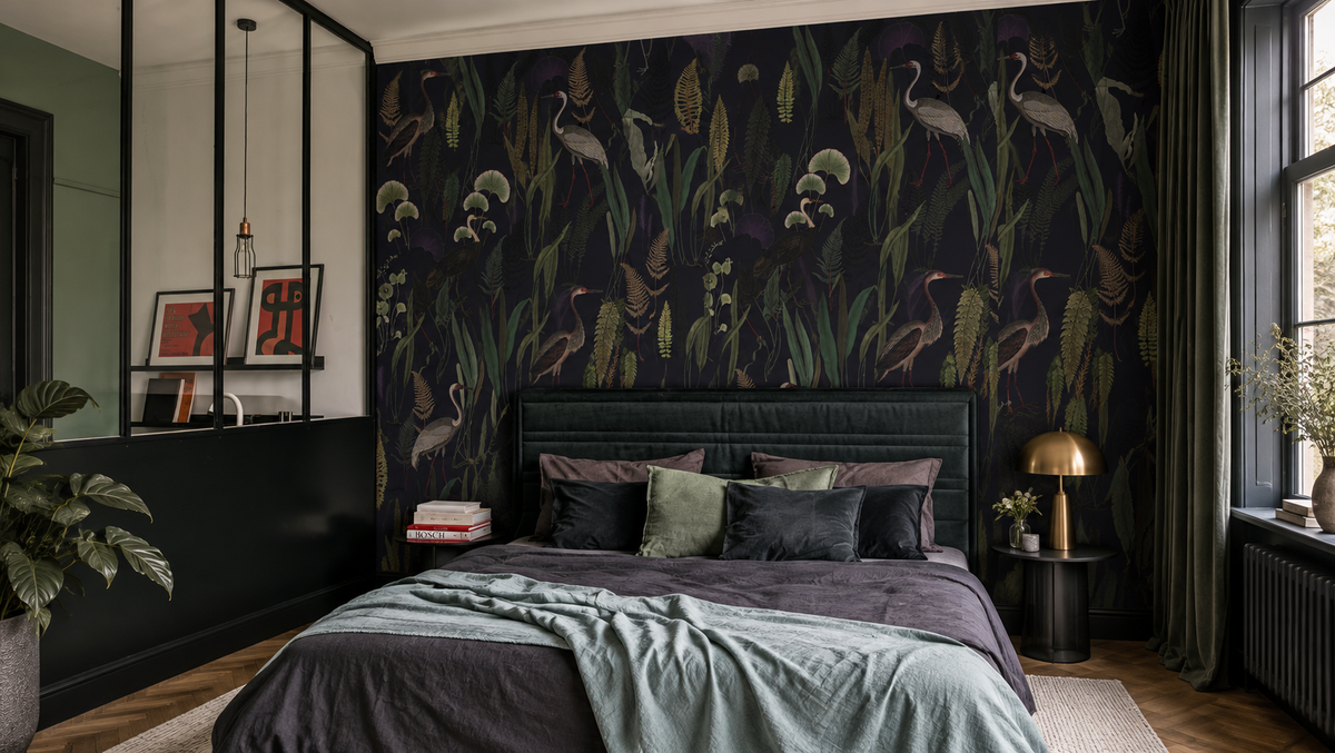 Tapeta Calm Heron Navy