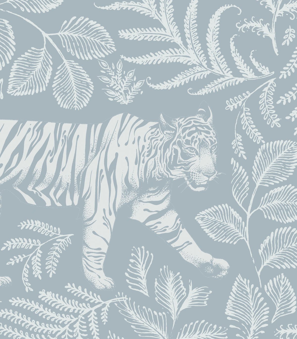 Tapeta Camouflaged Tiger Blue - Wallcolors®