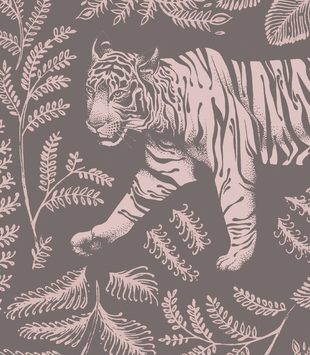 Dots Camouflaged Tiger Gray Pink - Wallcolors®