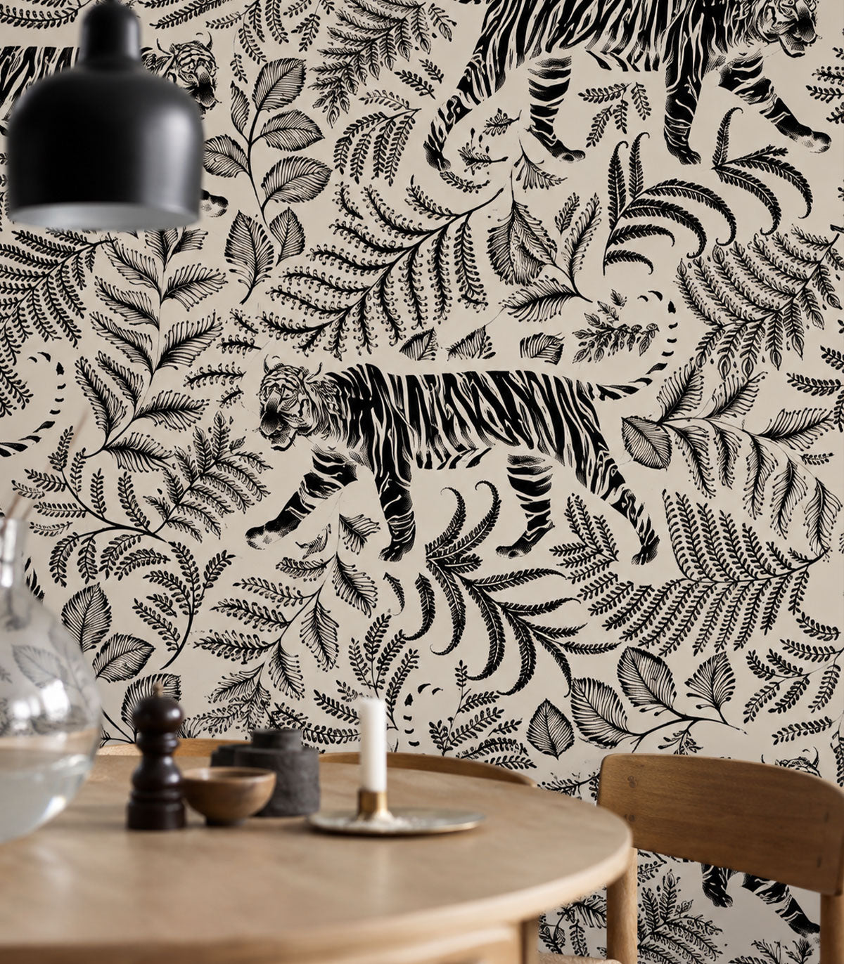 Tapeta Camouflaged Tiger White