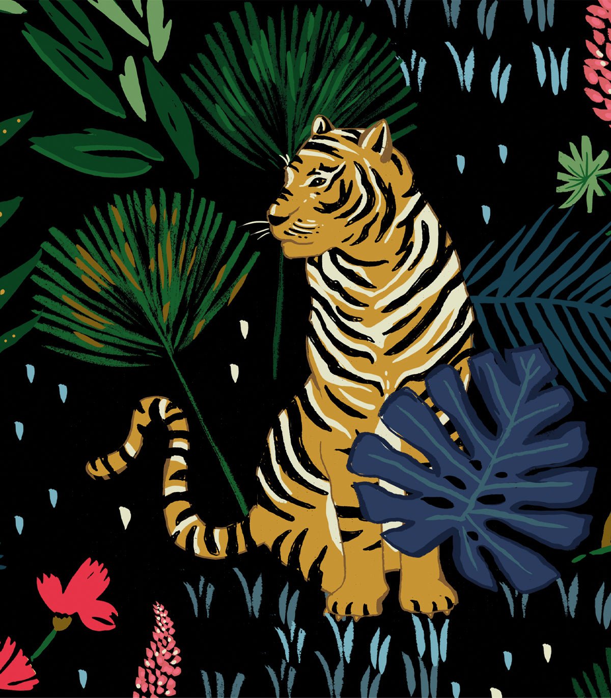 Tapeta Colorfull Tiger - Wallcolors®