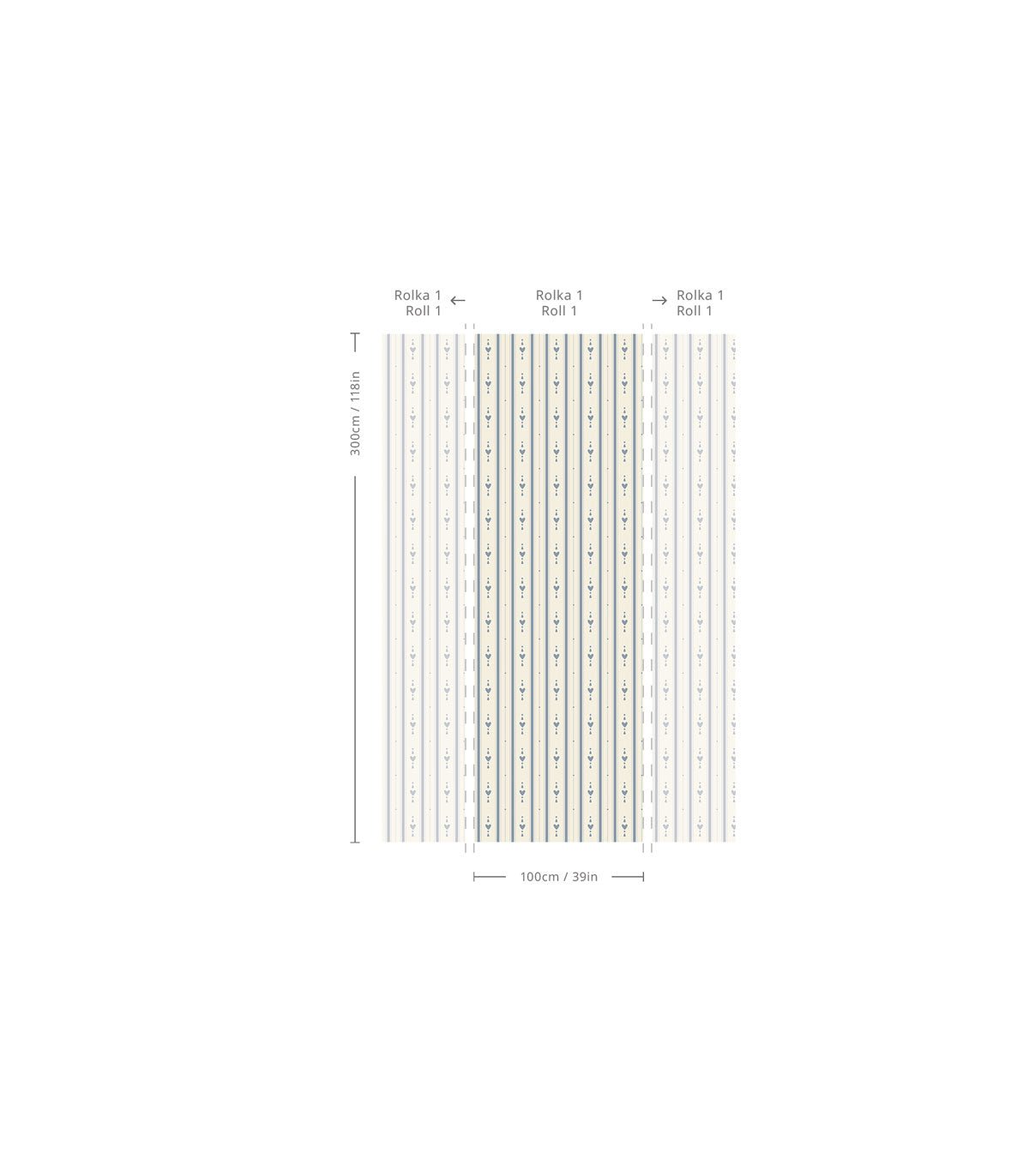 Tapeta Cottage Stripe - Wallcolors®