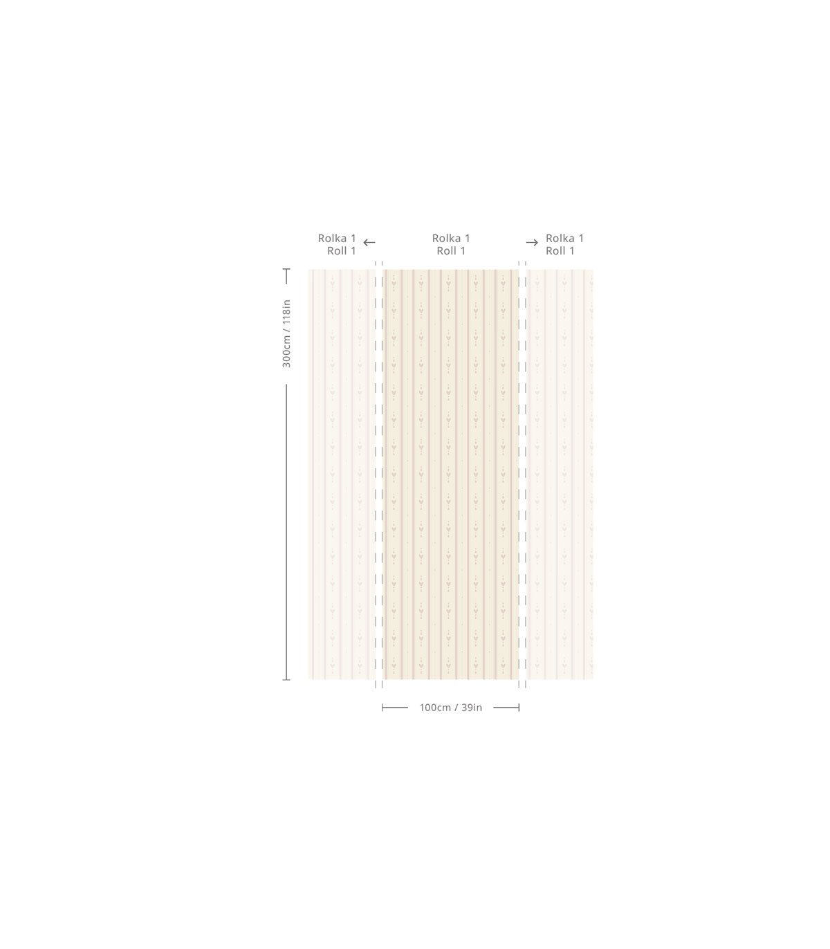 Tapeta Cottage Stripe - Wallcolors®