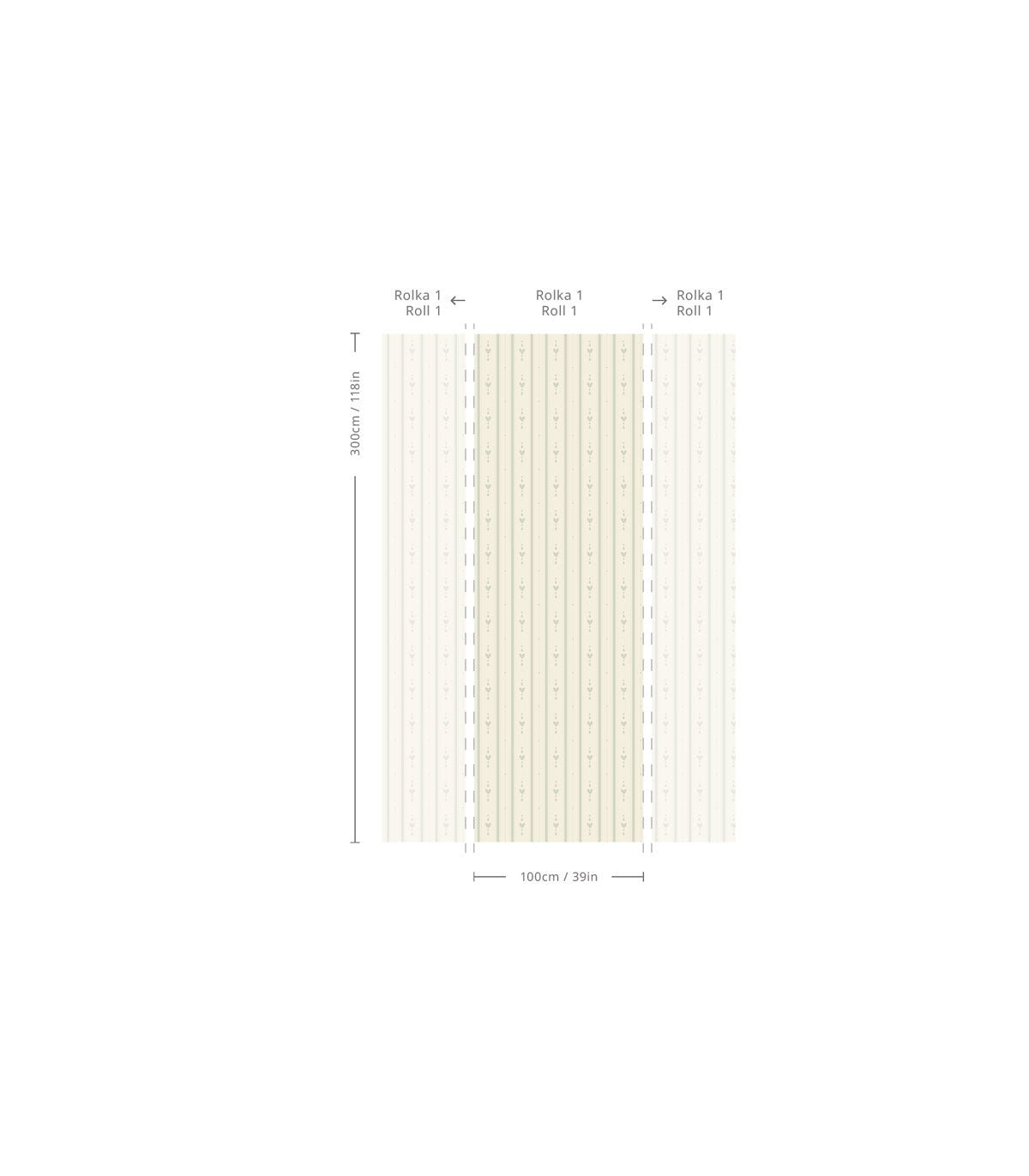 Tapeta Cottage Stripe - Wallcolors®