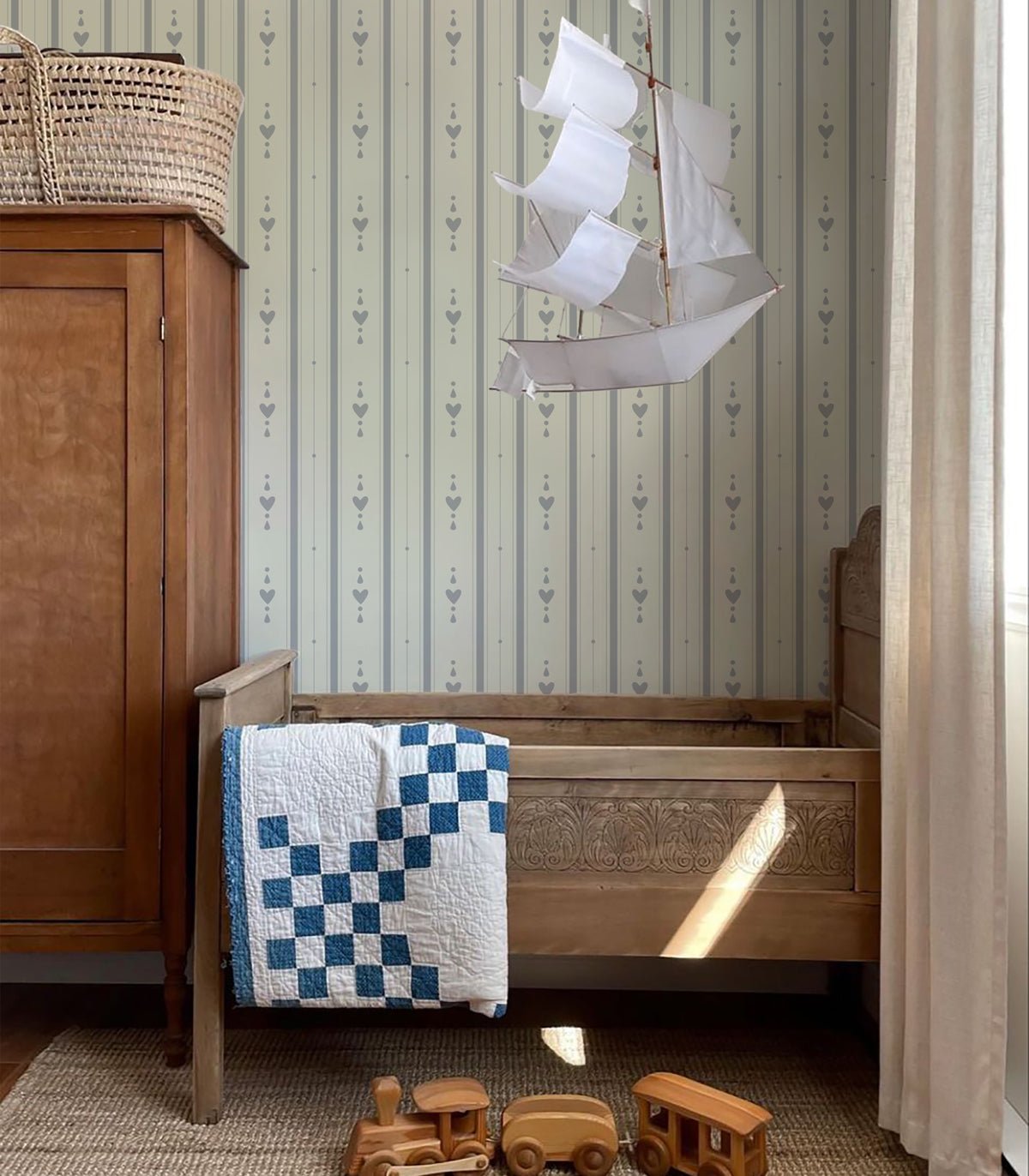 Tapeta Cottage Stripe - Wallcolors®