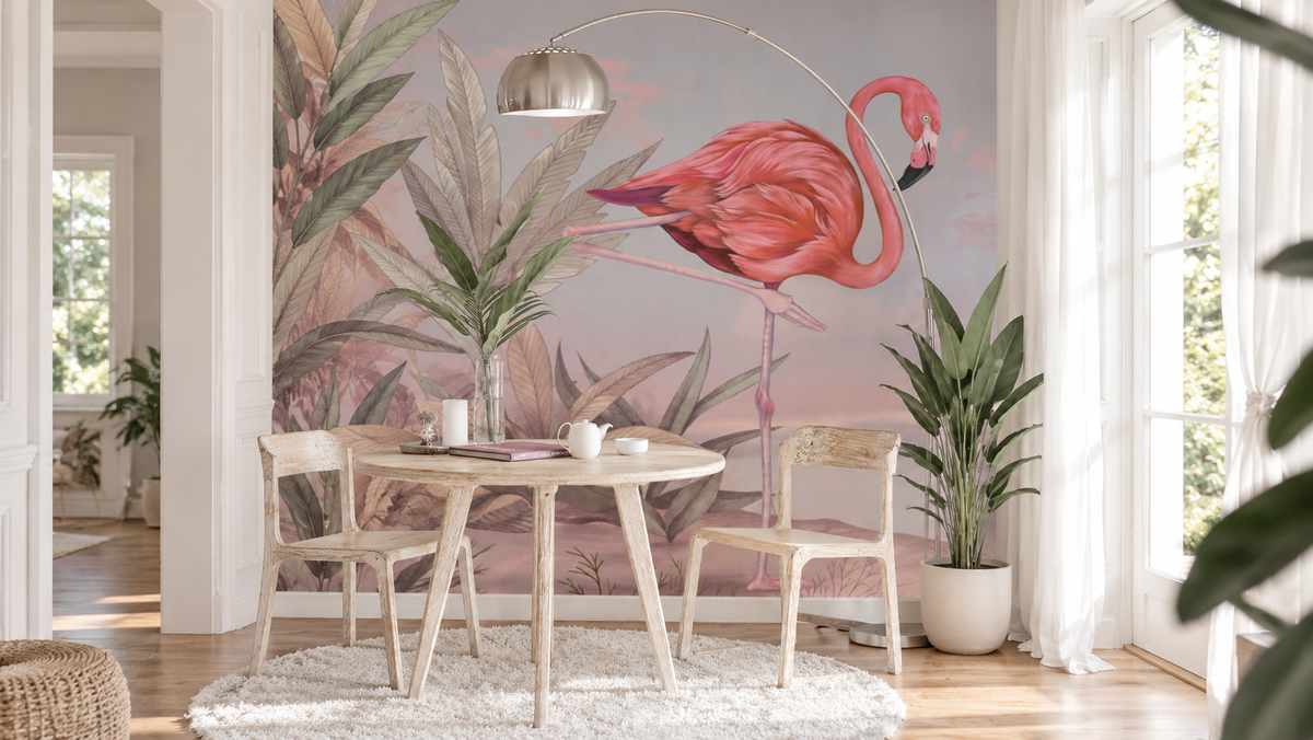 Wallpaper Crimson Flamingo Pink