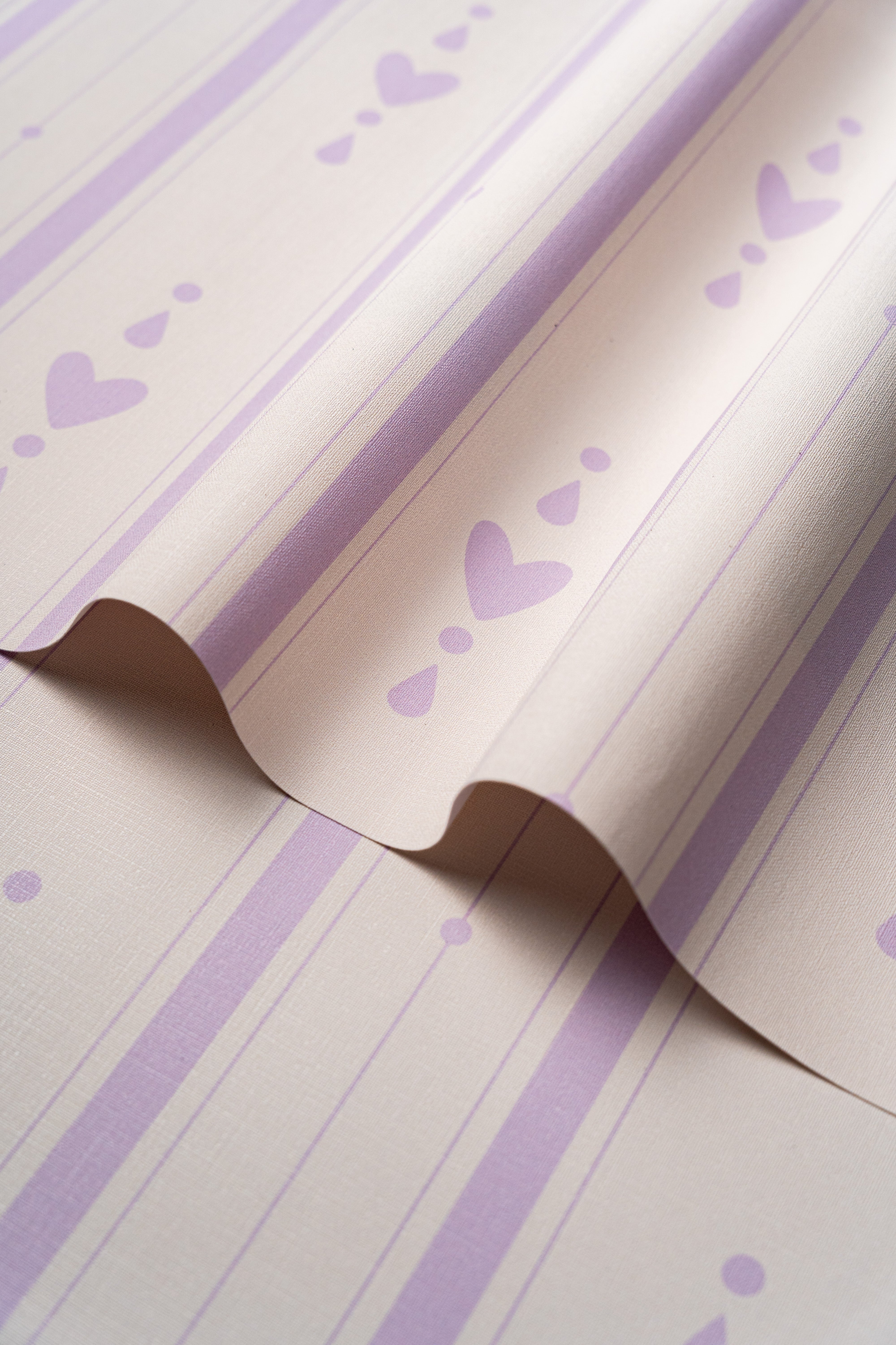 Tapete Cottage Stripe Lilac Veil