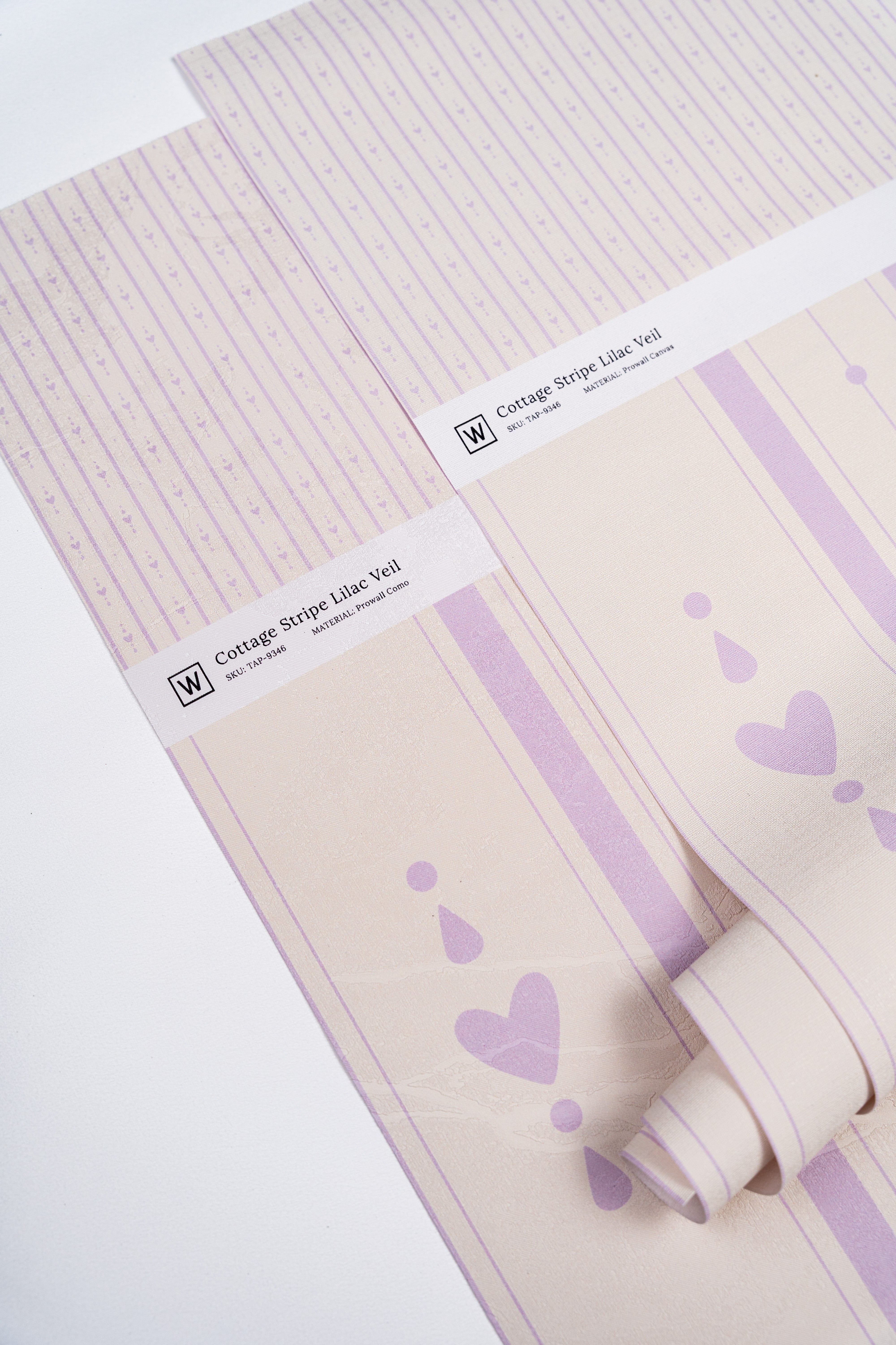 Tapete Cottage Stripe Lilac Veil