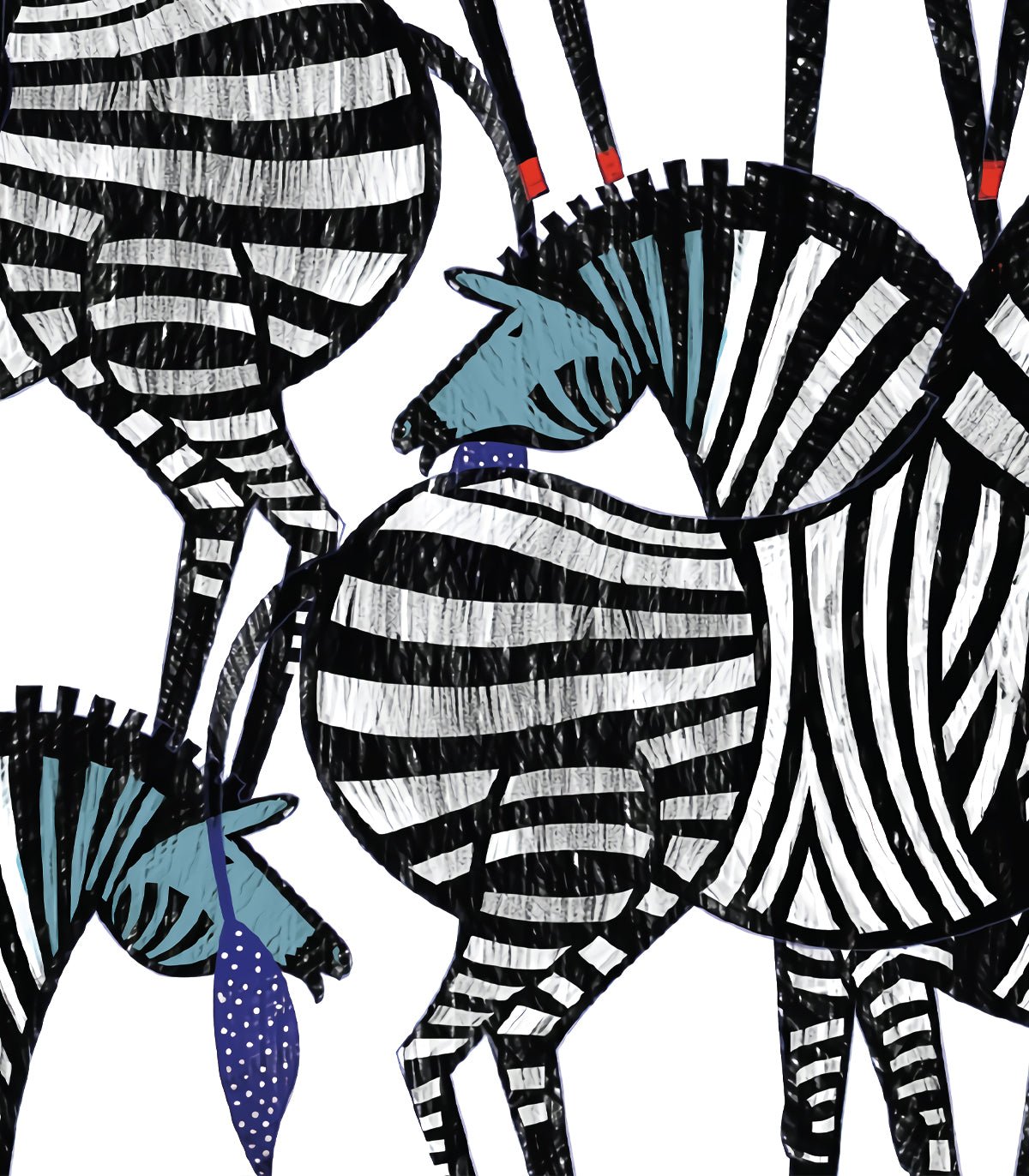 Tapeta Dancing Zebras - Wallcolors®