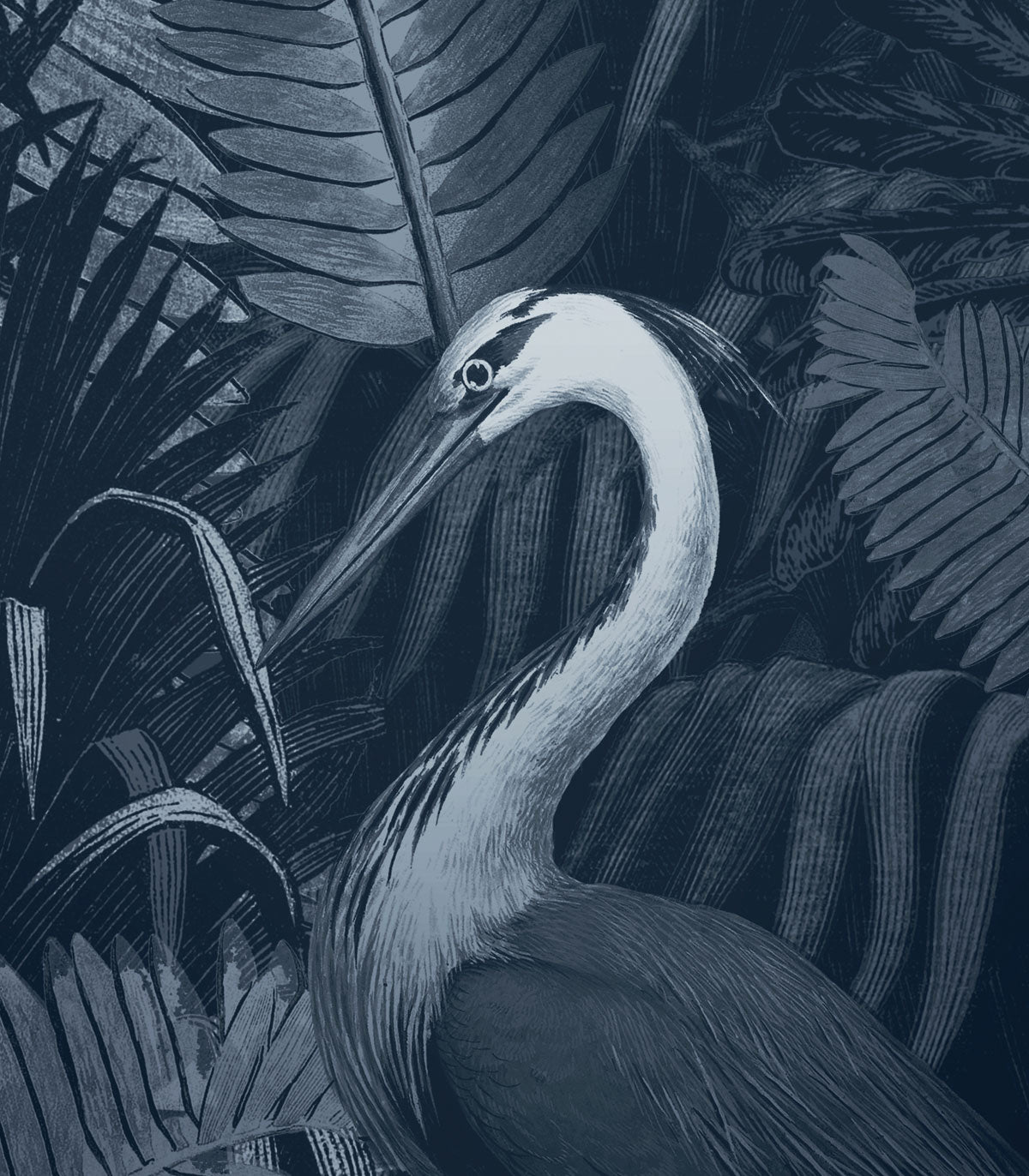 Tapeta Desert Tropics Dark Blue